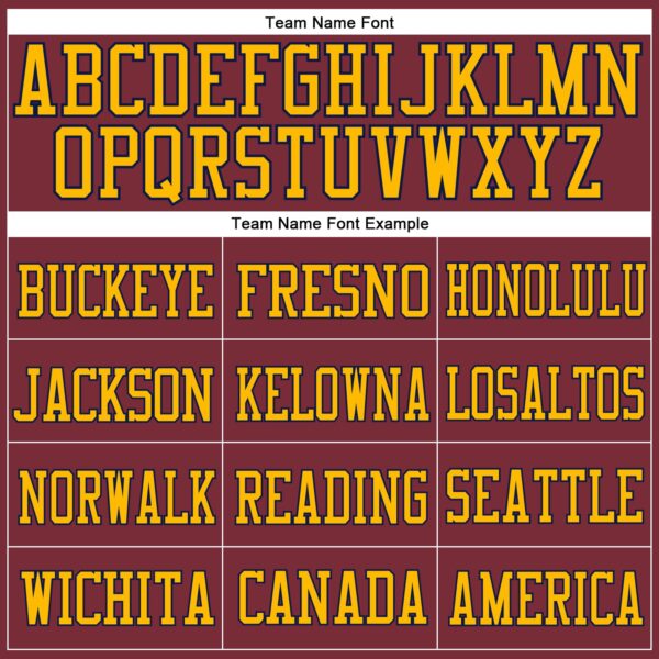 Burgundy0092-2 Custom Burgundy Gold-Navy Mesh Authentic Football Jersey