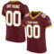 Burgundy0093 Custom Burgundy White-Old Gold Mesh Authentic Football Jersey