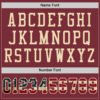 Custom Burgundy Vintage USA Flag-City Cream Mesh Authentic Football Jersey
