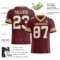 Custom Burgundy White-Old Gold Authentic Football Jersey