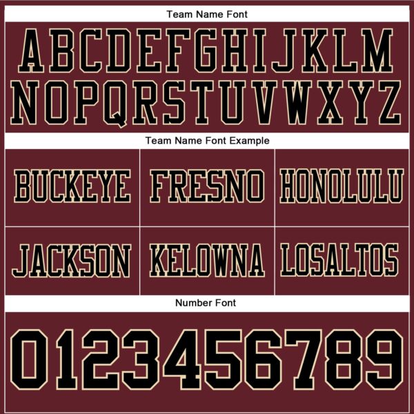 Custom Burgundy Black-City Cream Authentic Football Jersey