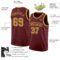 Custom Burgundy Old Gold Authentic Basketball Jersey