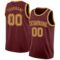 Custom Burgundy Old Gold Authentic Basketball Jersey