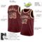 Custom Burgundy Vintage USA Flag-Cream Authentic Basketball Jersey