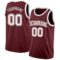 Custom Burgundy White Authentic Basketball Jersey
