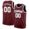 Custom Burgundy White-Gray Authentic Basketball Jersey