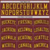 Custom Burgundy Navy-Gold Authentic Basketball Jersey