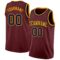 Custom Burgundy Navy-Gold Authentic Basketball Jersey