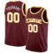 Custom Burgundy White-Gold Authentic Basketball Jersey
