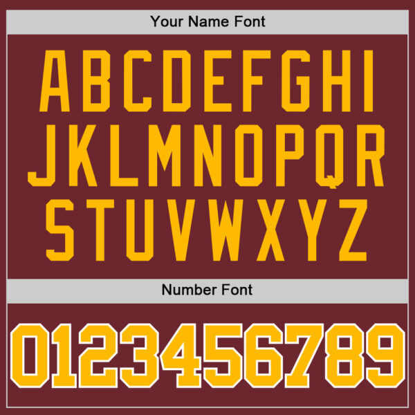 Custom Burgundy Gold-White Authentic Basketball Jersey