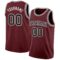 Custom Burgundy Black-White Authentic Basketball Jersey