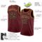 Custom Burgundy Black-Old Gold Authentic Basketball Jersey