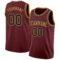 Custom Burgundy Black-Old Gold Authentic Basketball Jersey
