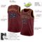 Custom Burgundy Navy-Old Gold Authentic Basketball Jersey