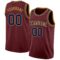 Custom Burgundy Navy-Old Gold Authentic Basketball Jersey