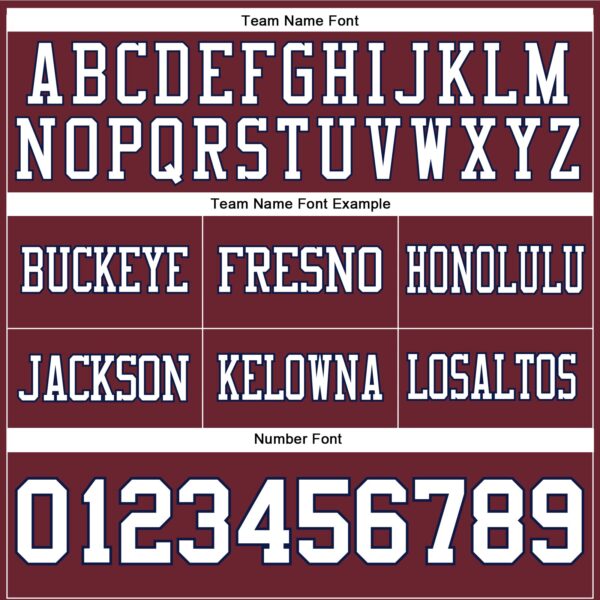 Custom Burgundy White-Navy Authentic Football Jersey