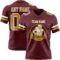 Burgundy0195-1 Custom Burgundy Old Gold-White Authentic Football Jersey