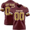 Custom Burgundy Old Gold-White Authentic Football Jersey