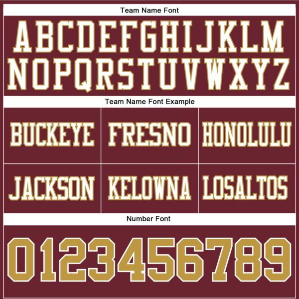 Custom Burgundy Old Gold-White Authentic Football Jersey