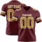 Burgundy0195 Custom Burgundy Old Gold-White Authentic Football Jersey