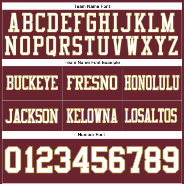 Custom Burgundy White-Old Gold Authentic Football Jersey