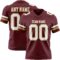 Burgundy0196 Custom Burgundy White-Old Gold Authentic Football Jersey