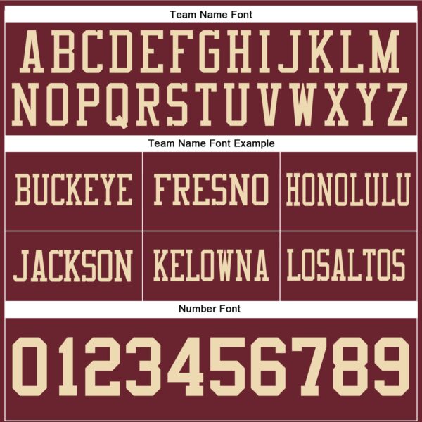 Custom Burgundy Cream Authentic Football Jersey