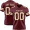 Burgundy0199 Custom Burgundy Cream Authentic Football Jersey
