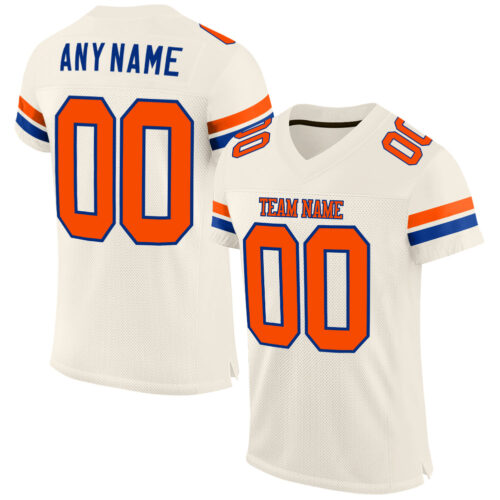Cream0143 Custom Cream Orang-Royal Mesh Authentic Football Jersey