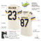 Cream0147-1 Custom Cream Navy-Gold Mesh Authentic Football Jersey