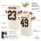 Cream0148-1 Custom Cream Black-Orange Mesh Authentic Football Jersey