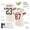 Cream0150-1 Custom Cream Black-Crimson Mesh Authentic Football Jersey