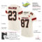 Custom Cream Black-Red Mesh Authentic Football Jersey