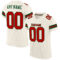 Cream0175 Custom Cream Red-Green Mesh Authentic Football Jersey