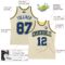 Custom Cream Royal-Gold Authentic Throwback Basketball Jersey