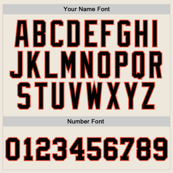 Custom Cream Black-Orange Authentic Throwback Basketball Jersey