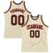 Custom Cream Black-Orange Authentic Throwback Basketball Jersey