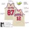Custom Cream Red-Royal Authentic Throwback Basketball Jersey
