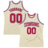 Custom Cream Red-Royal Authentic Throwback Basketball Jersey