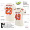 Custom Cream Orange-Royal Mesh Authentic Football Jersey