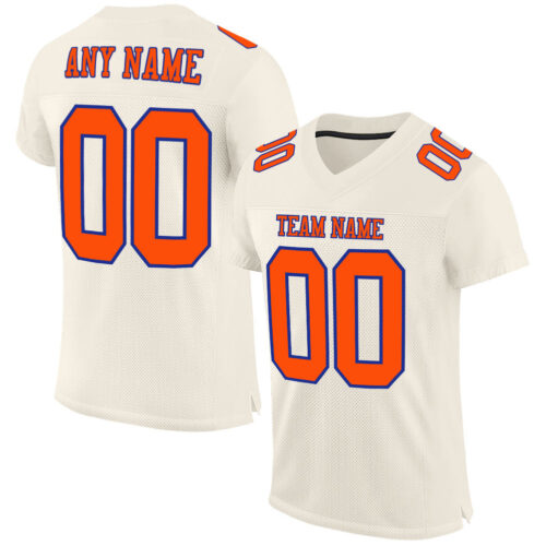 Cream0312_39f0a20b-2e94-461f-aac9-0af357e6220f Custom Cream Orange-Royal Mesh Authentic Football Jersey