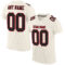 Cream0314_26d75020-340d-40ce-be2e-9bbd0cc4c070 Custom Cream Black-Red Mesh Authentic Football Jersey