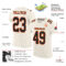 Cream0315-1 Custom Cream Black-Orange Mesh Authentic Football Jersey