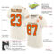 Cream0346-1 Custom Cream Orange-Kelly Green Mesh Authentic Football Jersey