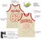 Custom Cream Cream-Red Authentic Throwback Basketball Jersey