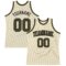 Custom Cream Olive-Black Authentic Throwback Basketball Jersey