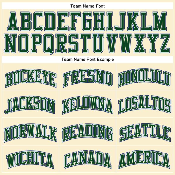 Custom Cream Green-Royal Authentic Throwback Basketball Jersey