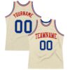 Custom Cream Royal-Red Authentic Throwback Basketball Jersey