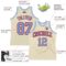 Custom Cream Light Blue-Red Authentic Throwback Basketball Jersey