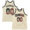 Custom Cream Vintage USA Flag-Black Authentic Throwback Basketball Jersey